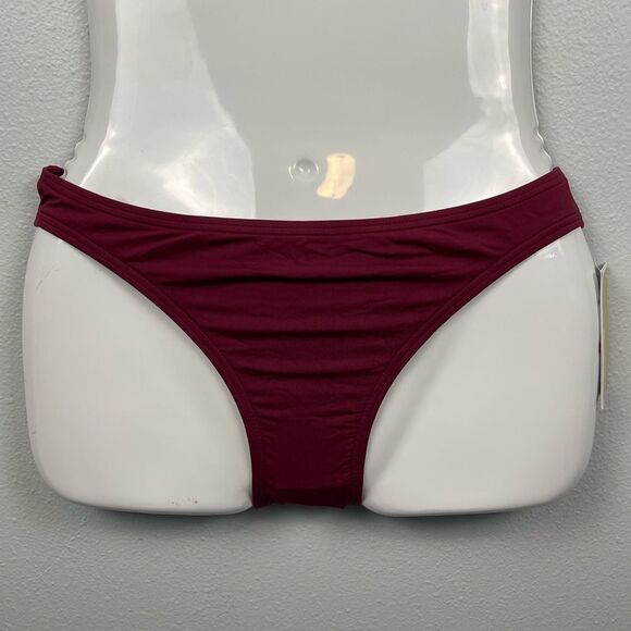 NWT MICHAEL Michael Kors Ruby Red Bikini Bottoms Size S - Picture 1 of 3